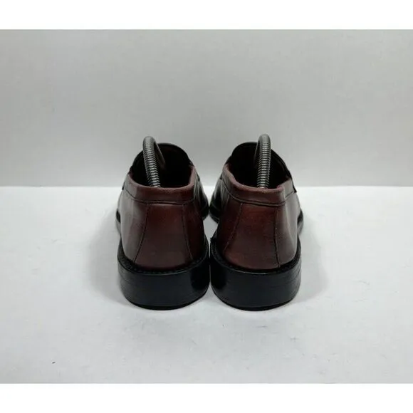 Allen Edmonds Shoes Cole Mens Size 9.5 C Red Leather Slip On Penny Loafers