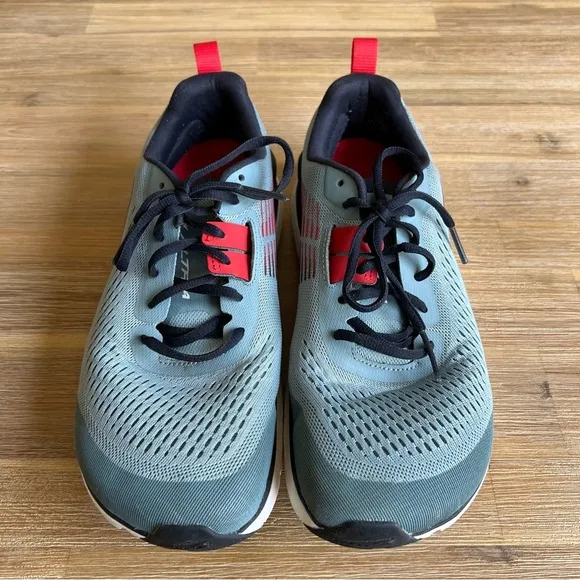 ALTRA Mens Provision 5 Running Shoes Size 9 Gray Black Red Sneakers Trail Gym