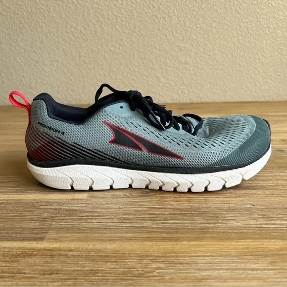 ALTRA Mens Provision 5 Running Shoes Size 9 Gray Black Red Sneakers Trail Gym
