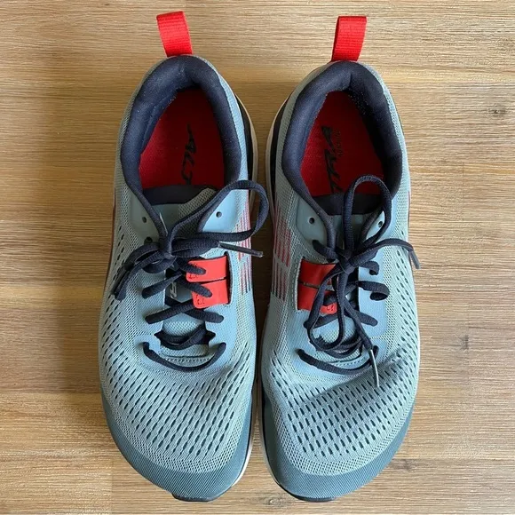 ALTRA Mens Provision 5 Running Shoes Size 9 Gray Black Red Sneakers Trail Gym