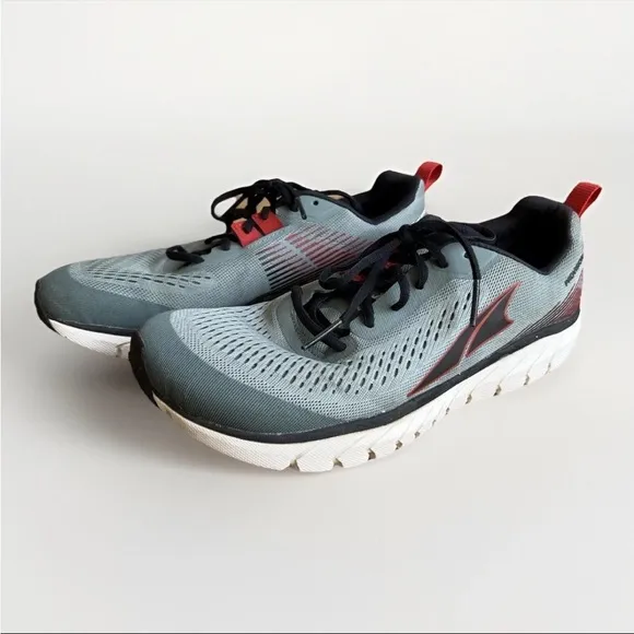 ALTRA Mens Provision 5 Running Shoes Size 9 Gray Black Red Sneakers Trail Gym