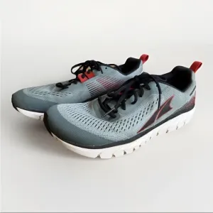 ALTRA Mens Provision 5 Running Shoes Size 9 Gray Black Red Sneakers Trail Gym