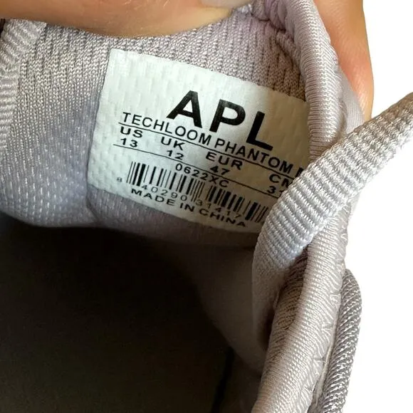 APL Men's Techloom Phantom Size 13 NIB NWT Gray Raindrop Moonscape Running Gym
