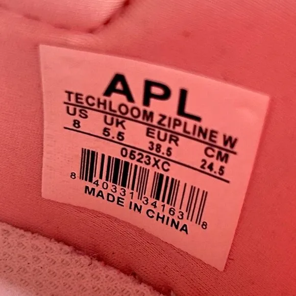 APL Techloom Zipline Athletic Running Shoes Womens 8 Bubblegum Satin Pink