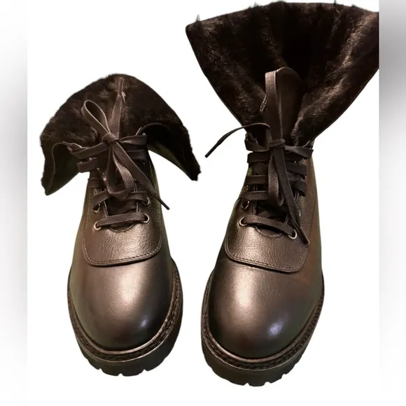 Aquatalia Marly Bootie Black Leather Chukka NWOT Size 7.5 (Runs Small)