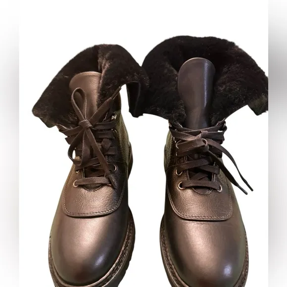 Aquatalia Marly Bootie Black Leather Chukka NWOT Size 7.5 (Runs Small)