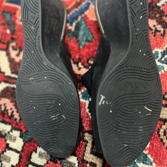 Arche Black Mules Elegant Suede Slip-On