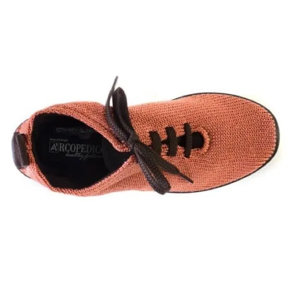 ARCOPEDICO Women’s LS Knit Lace-Up Shoes in the Size 41/9.5-10 US in Brick Color