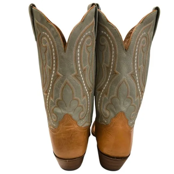 Ariat Womens Cowboy Boots 7 B Pale Blue Tan Western Cowgirl Shoes Ladies