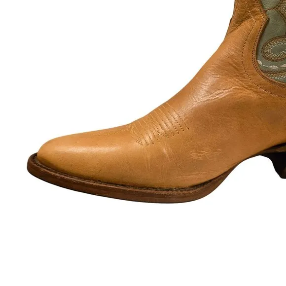 Ariat Womens Cowboy Boots 7 B Pale Blue Tan Western Cowgirl Shoes Ladies
