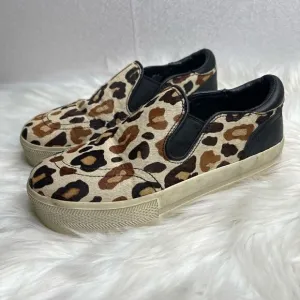 Ash Jungle Leopard Print Platform Slip On Calf Hair Shoes 37