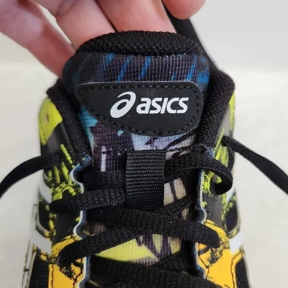 ASICS 33-OGA Leather Lace Up Black Orange Athletic Shoes Unisex Mens 6 Womens 8