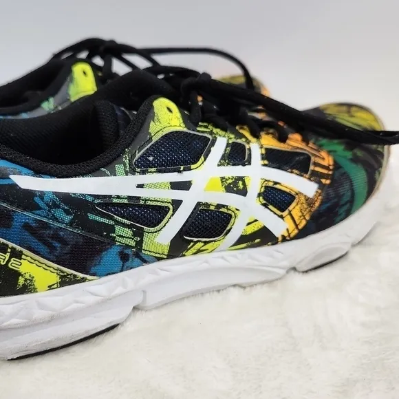 ASICS 33-OGA Leather Lace Up Black Orange Athletic Shoes Unisex Mens 6 Womens 8