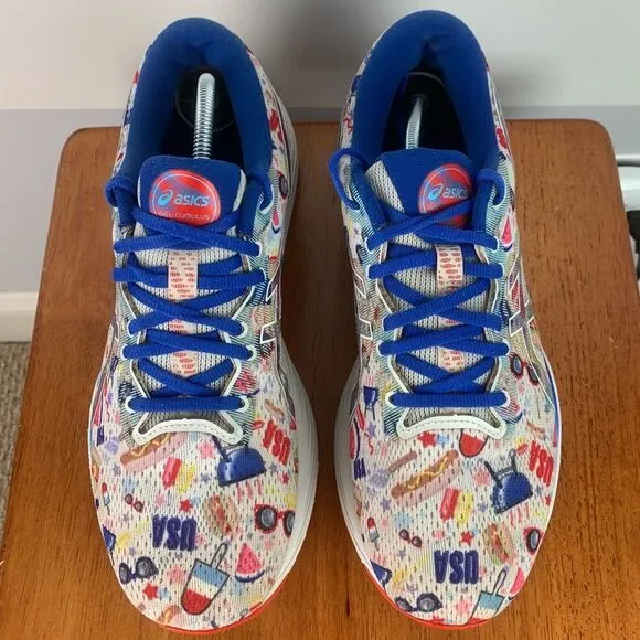 Asics Gel-Cumulus 23 Men's Polar Shade/White Running Shoes 4th July print 10.5
