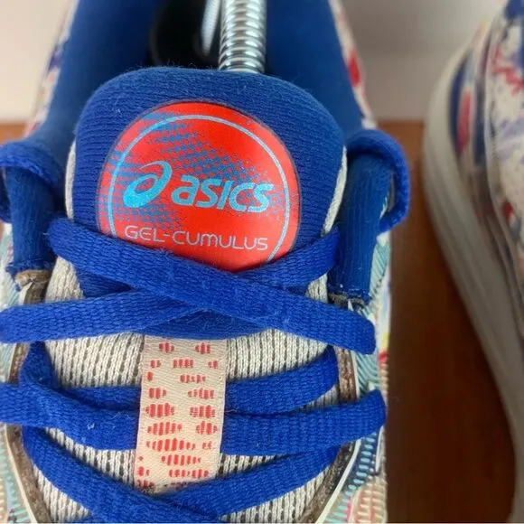 Asics Gel-Cumulus 23 Men's Polar Shade/White Running Shoes 4th July print 10.5