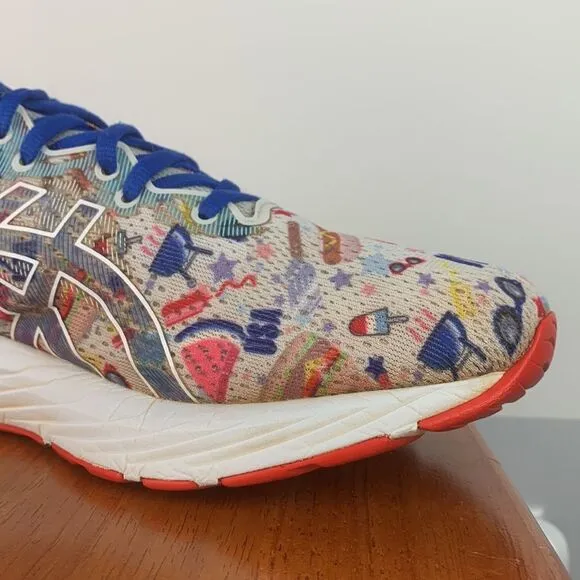 Asics Gel-Cumulus 23 Men's Polar Shade/White Running Shoes 4th July print 10.5