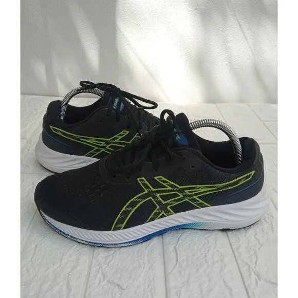 ASICS Gel-Excite 9 Men's Running Shoes Black Hazard Green Athletic Sneakers Sz 8