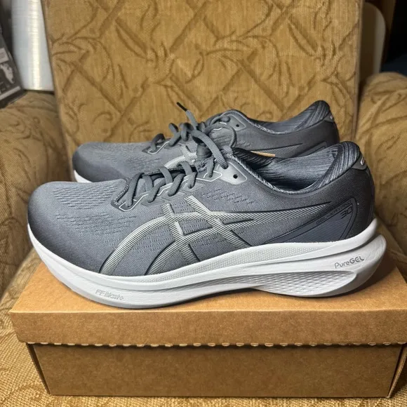 Asics Gel-Kayano 30 Mens 12.5 Extra Wide Shoes Gray 1011B690 Running Sneaker Gym