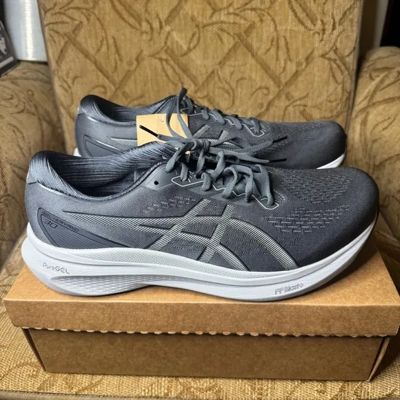 Asics Gel-Kayano 30 Mens 12.5 Extra Wide Shoes Gray 1011B690 Running Sneaker Gym