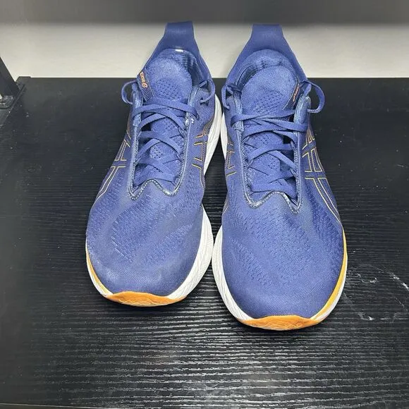 Asics Gel Nimbus 25 Mens Size 12 Blue Orange Running Shoes Sneakers