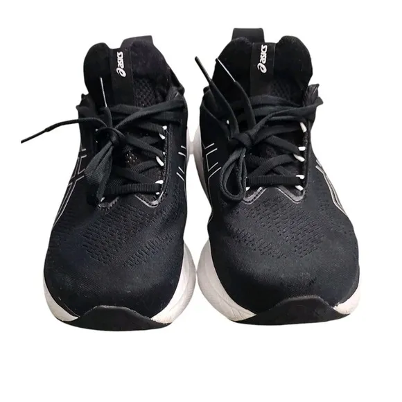 ASICS Gel-Nimbus 25 Shoes Mens Wide 9.5  Black Running Athletic Sneakers