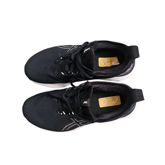 ASICS Gel-Nimbus 25 Shoes Mens Wide 9.5  Black Running Athletic Sneakers