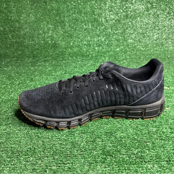 ASICS Gel Quantum 360 Athletic Running Shoes Black Suede Mens Size 12