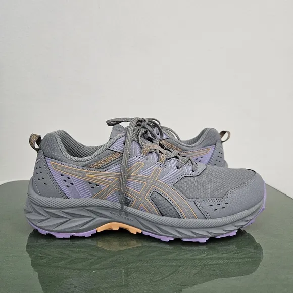 Asics Gel-Venture 9 Running Shoes in Sheet Rock Summer Dune Grey &amp; Purple Size 9