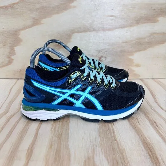 Asics - GT-2000 4 - Running Shoes - Black/Blue - Women's - 6.5 - T656N