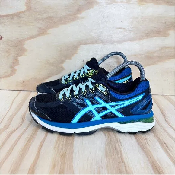 Asics - GT-2000 4 - Running Shoes - Black/Blue - Women's - 6.5 - T656N