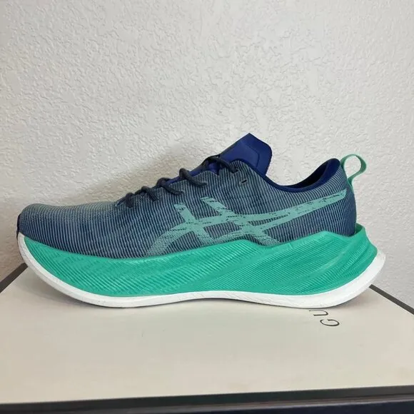Asics Superblast 1013A127 Aurora Green Blue Running Shoes Sneaker Men's 12 US