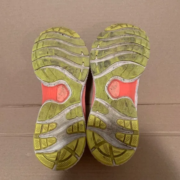 Asics Womens Gel Nimbus 22 Gray Pink Running Shoes Lace Up Size 10