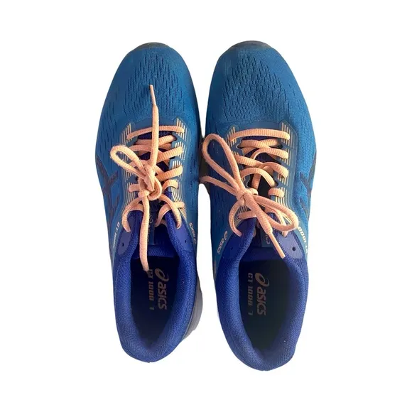 ASICS Women’s Running Shoes Navy Blue &amp; Coral Orange Size 11