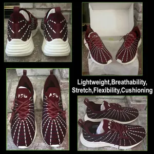 Athletic Propulsion Labs APL Techloom Zipline Burgundy White Shoes Men's 10.5 US