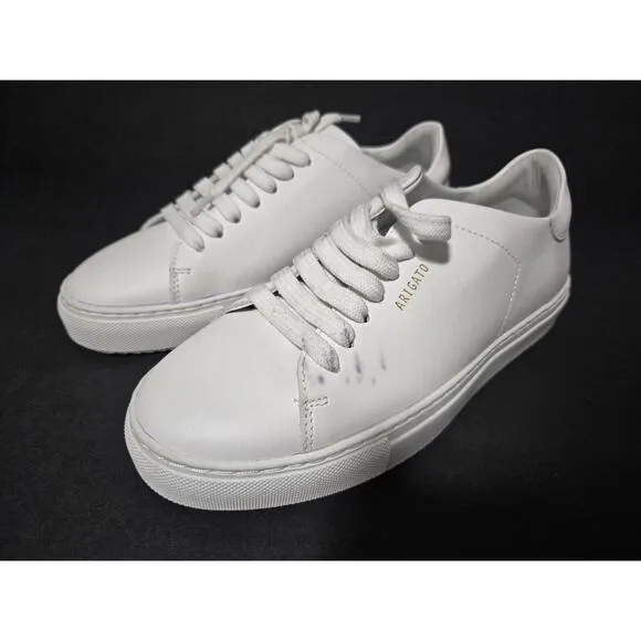 Axel Arigato CLEAN 90 White Lace Up Sneakers Women Designer Shoes Sz 6 See Note