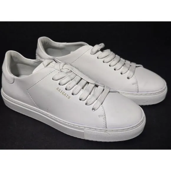 Axel Arigato CLEAN 90 White Lace Up Sneakers Women Designer Shoes Sz 6 See Note