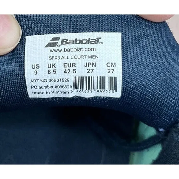 BABOLAT SFX 3 All Court Men 9 Eu 42.5 Tennis Pickle Ball Sneakers Shoes Michelin