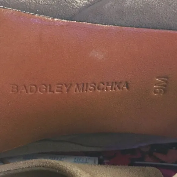 BADGLEY MISCHKA Mark   James &quot;Dimitri&quot; Suede Open Toe Pump