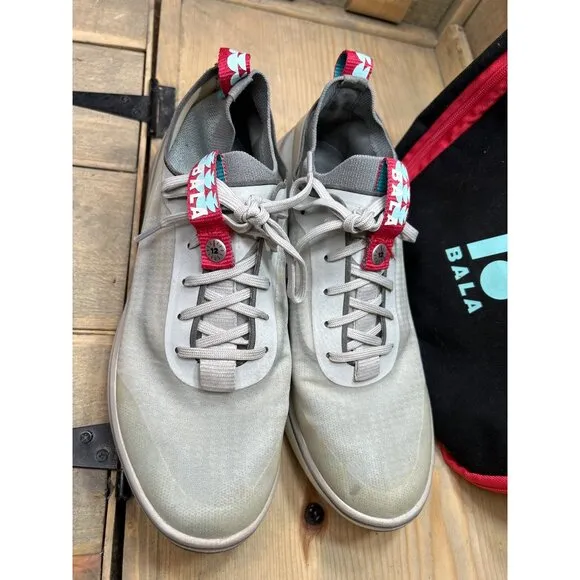 BALA Twelves Shoes for Nurses US9.5 Womens US8 Mens Gray Red Walking