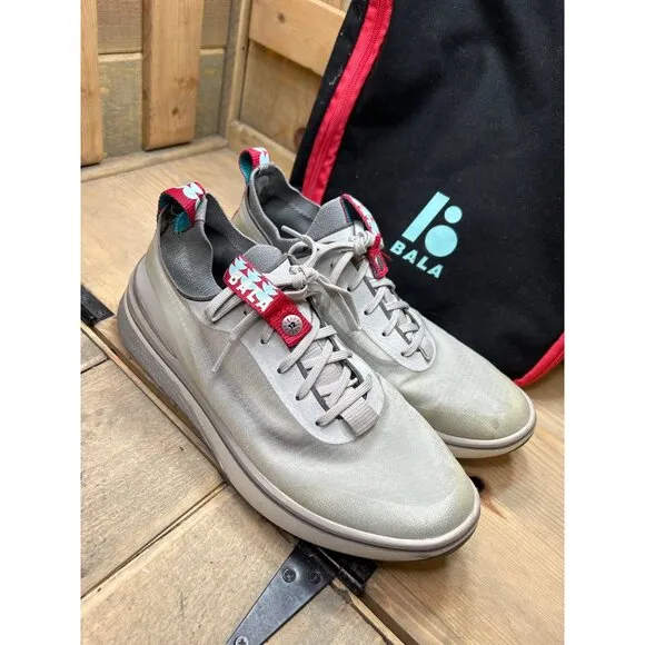 BALA Twelves Shoes for Nurses US9.5 Womens US8 Mens Gray Red Walking