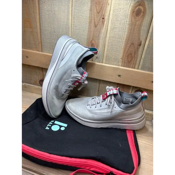 BALA Twelves Shoes for Nurses US9.5 Womens US8 Mens Gray Red Walking