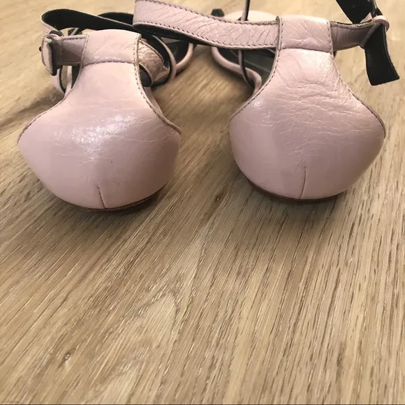 Balenciaga Pink Leather Arena Sandal