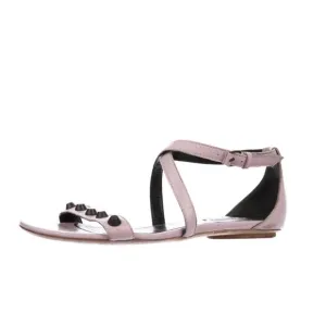 Balenciaga Pink Leather Arena Sandal