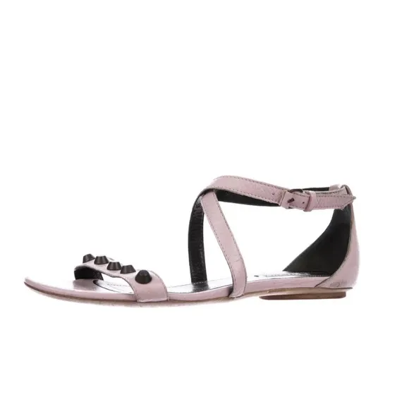 Balenciaga Pink Leather Arena Sandal