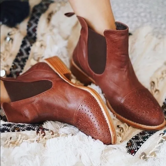 Bali Elf 🇮🇩Eclipse Leather Chelsea Ankle Boot | Vintage Brown | Sz 8