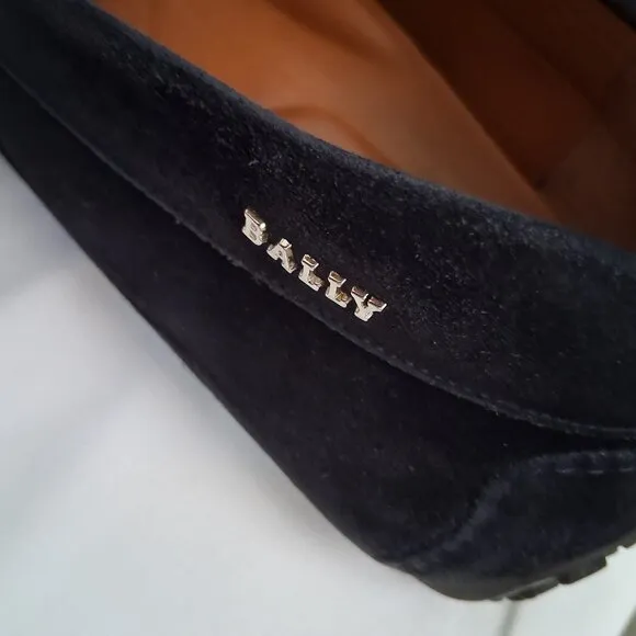 Bally Pearce Loafers  Slip-On Shoes Navy Suede