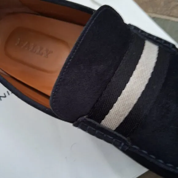 Bally Pearce Loafers  Slip-On Shoes Navy Suede