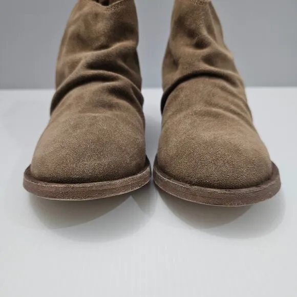 Beek Eaglet Ankle Bootie Western Slouchy Stone Tan Suede Leather Size 8