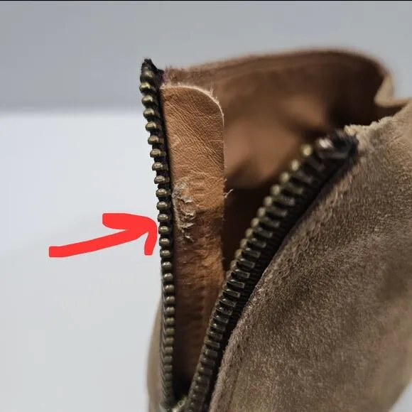 Beek Eaglet Ankle Bootie Western Slouchy Stone Tan Suede Leather Size 8