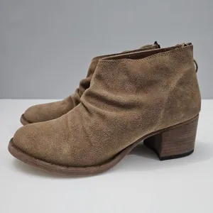 Beek Eaglet Ankle Bootie Western Slouchy Stone Tan Suede Leather Size 8